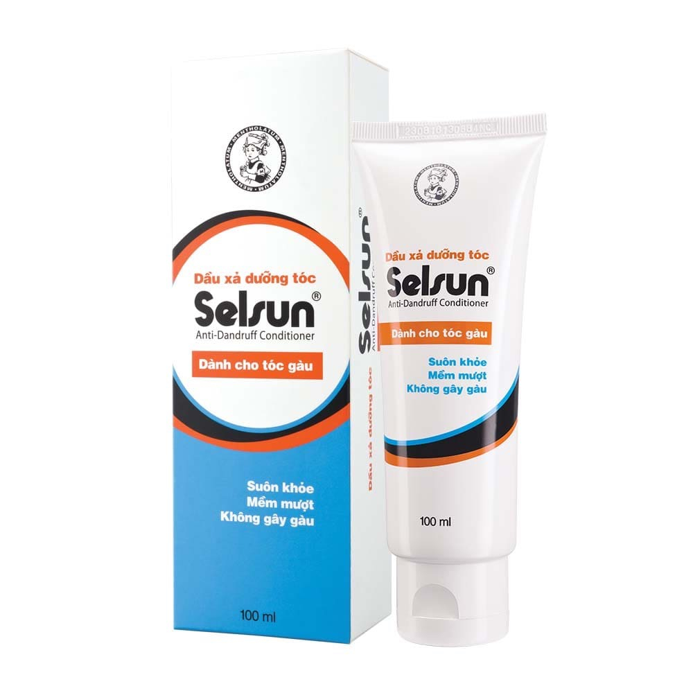 Bộ sản phẩm chống gàu Selsun (Dầu gội chống gàu Selsun 100ml + Dầu xã dưỡng tóc Selsun 100ml)