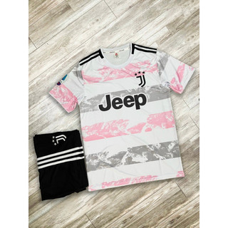 Áo bóng đá clb juve trắng hồng - bộ quần áo bóng đá clb juve trắng hồng 2024 thun lạnh