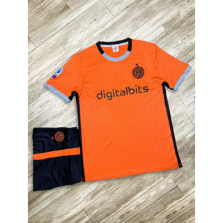 ÁO BÓNG ĐÁ CLB INTER 24 - BỘ QUẦN ÁO BÓNG ĐÁ CLB INTER CAM THUN LẠNH 2024