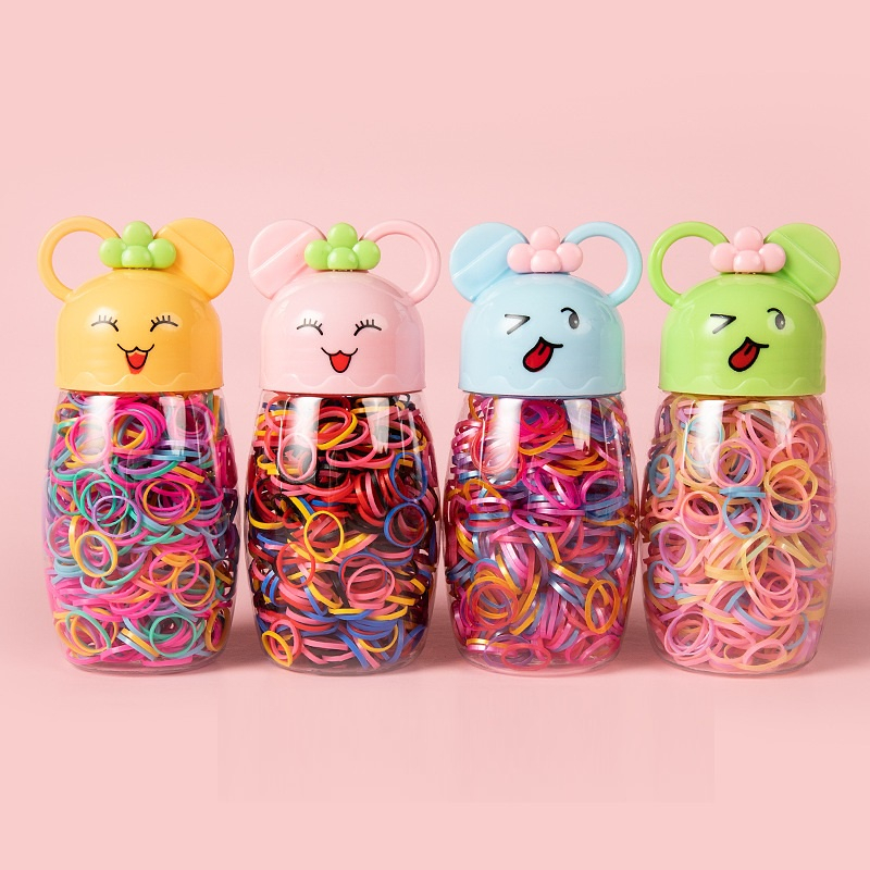 Hộp 160 Chun Buộc Tóc Cho Bé Gái Nhiều Màu PKT33