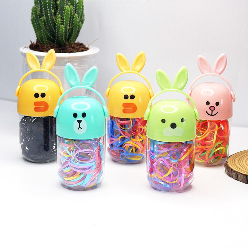 Hộp 160 Chun Buộc Tóc Cho Bé Gái Nhiều Màu PKT33