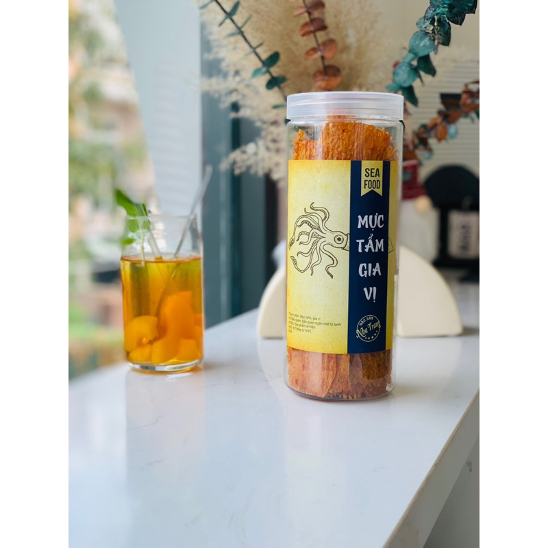 Mực Cán Tẩm Gia Vị Loại Ngon Đặc Sản Nha Trang Phương Anh Hộp 500Gr