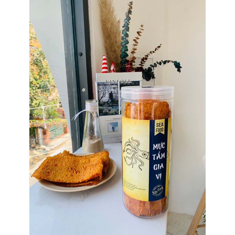 Mực Cán Tẩm Gia Vị Loại Ngon Đặc Sản Nha Trang Phương Anh Hộp 500Gr