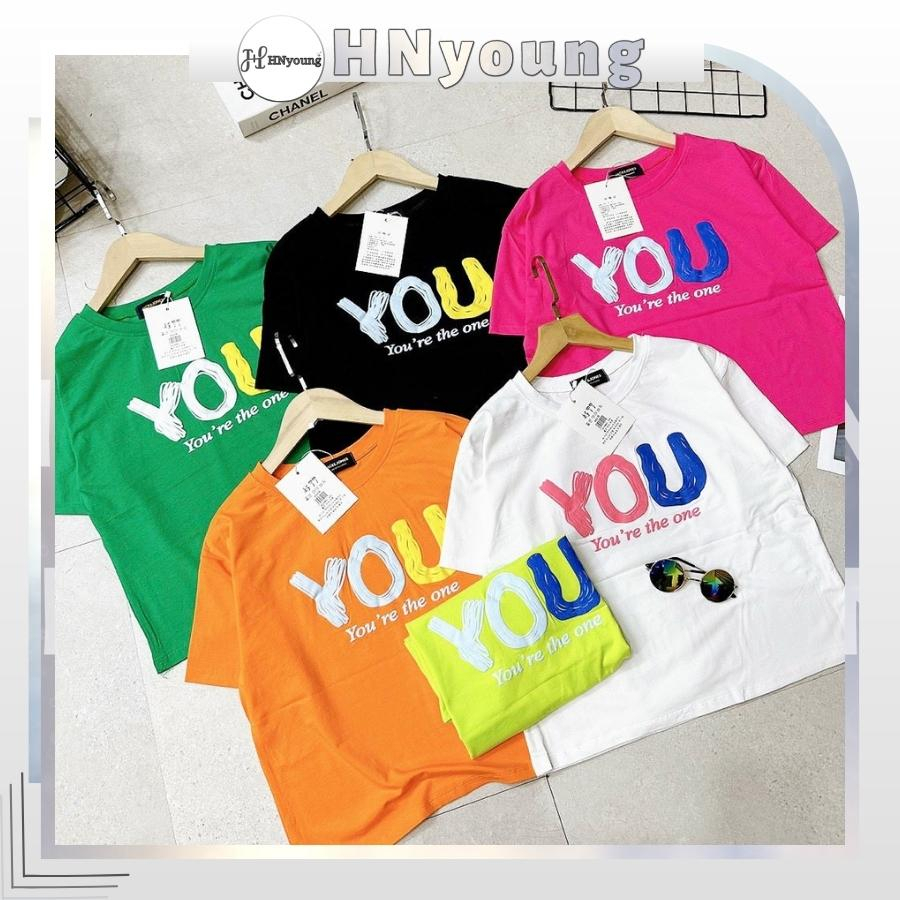 Áo Croptop nữ cộc tay chất cotton đẹp mát thấm mồ hôi trẻ trung in chữ nhiều màu sắc