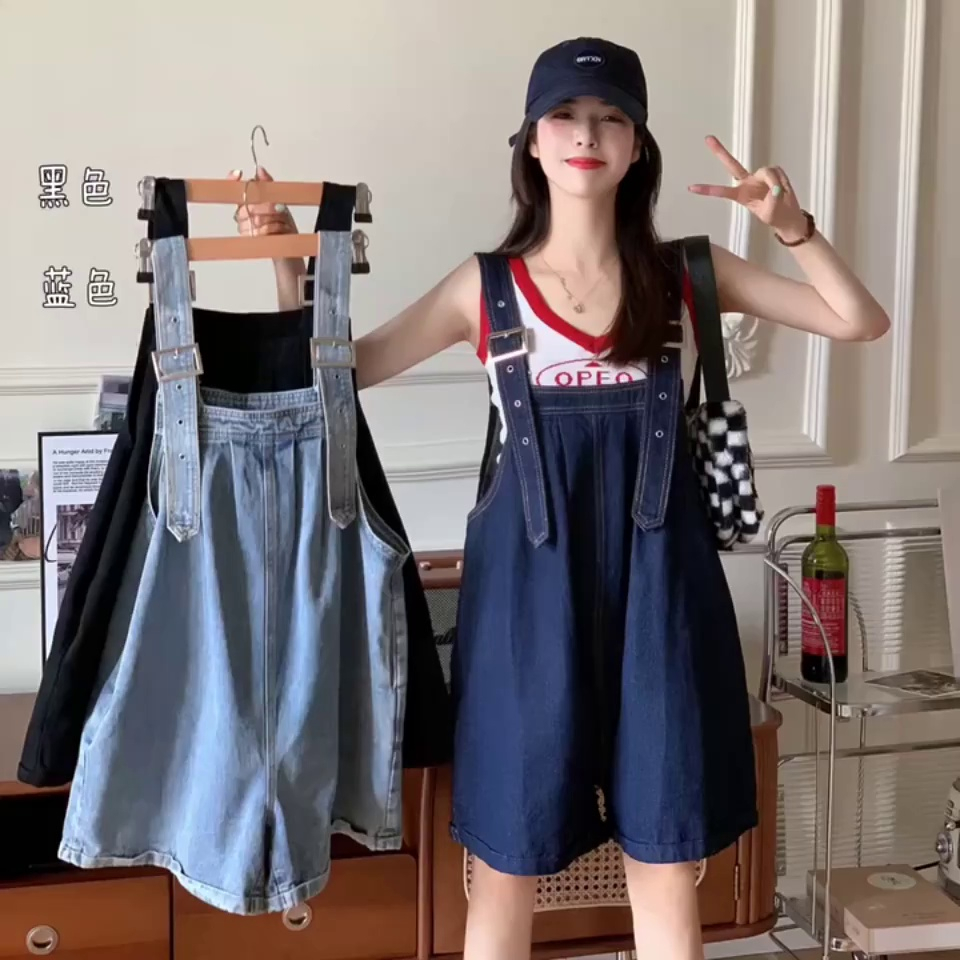 Quần yếm jean nữ quần yếm đùi nữ phong cách cá tính phù hợp cho học sinh sinh viên thời trang hàn quốc 2023
