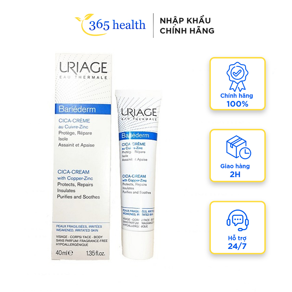 ✅ Kem chăm sóc môi khô, nứt nẻ Uriage Bariéderm Cica - Levres Baume Reparateur
