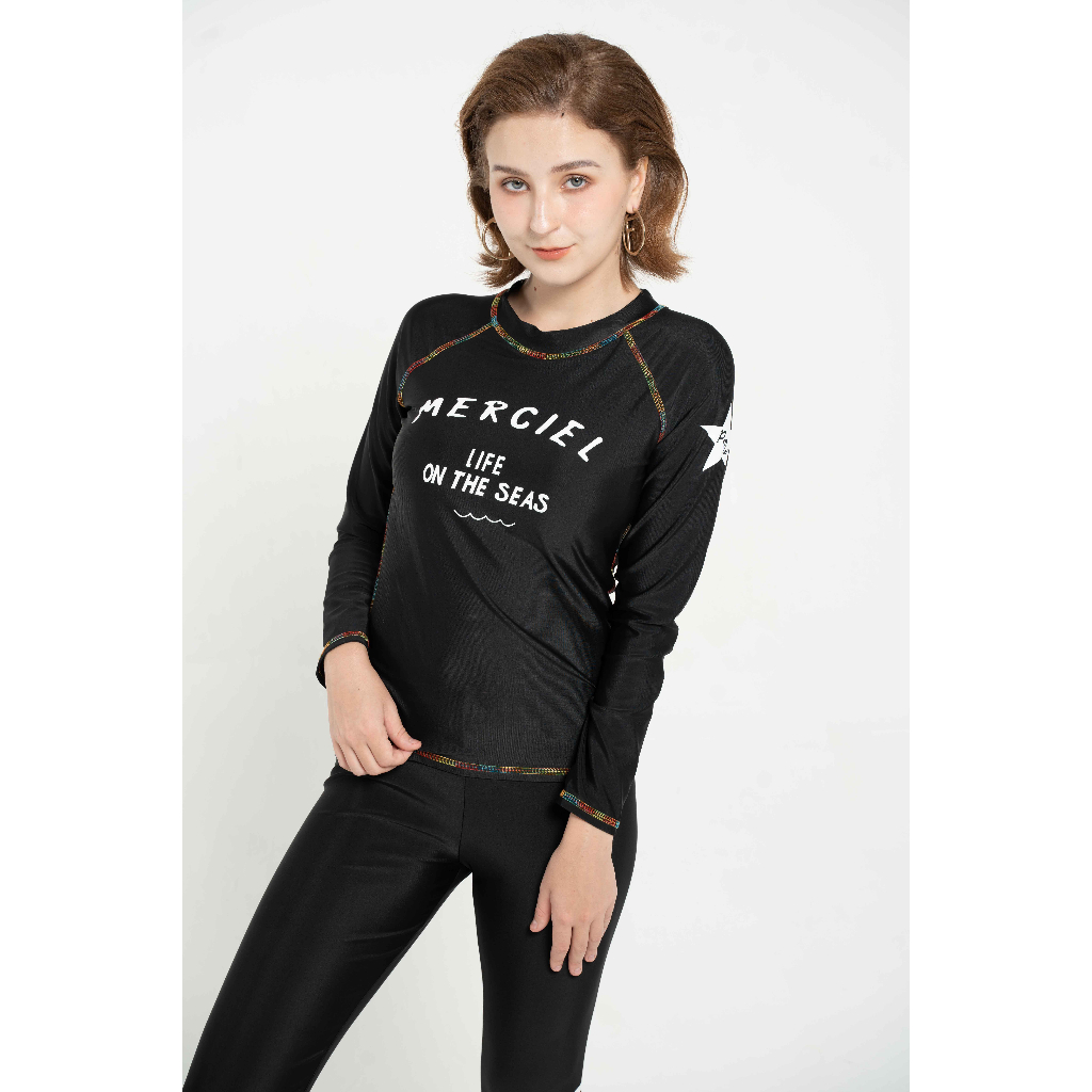 Bộ Đồ Bơi Cicini 3 Mảnh Áo Dài Tay Và Quần Dài Dành Cho Bạn Gái Đi Biển, Bộ Tập Gym, Bộ Tập Yoga Mã L38