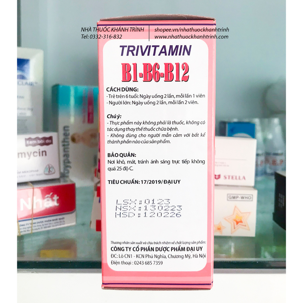 Viên uống Trivitamin B1-B6-B12