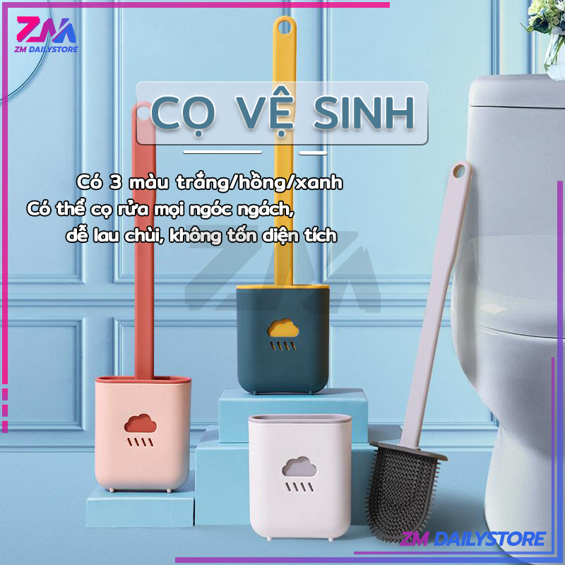 Chổi Cọ Nhà Vệ Sinh, Cọ vệ sinh toilet bồn cầu, Cây Cọ Toilet Bồn Cầu Bằng SiliCon Có Giá Đựng Dán Tường