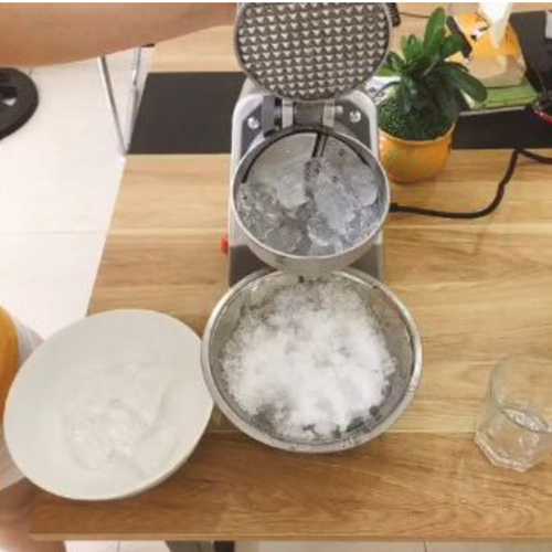 Máy bào đá tuyết, máy xay đá 2 lưỡi cho quán cà phê quán nước