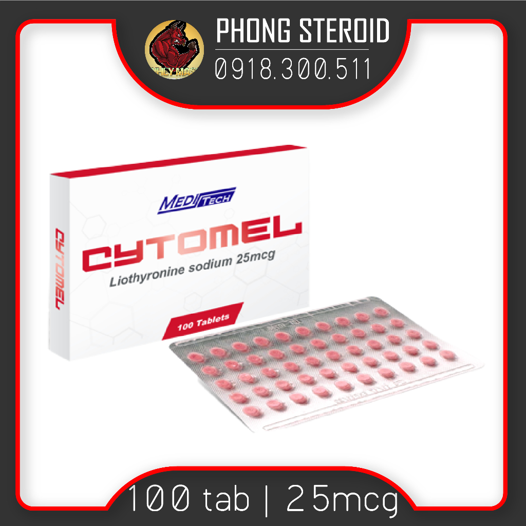 CYTOMEL (LIOTHYRONINE SODIUM 25MCG) - T3 - Meditech Hộp 100 viên