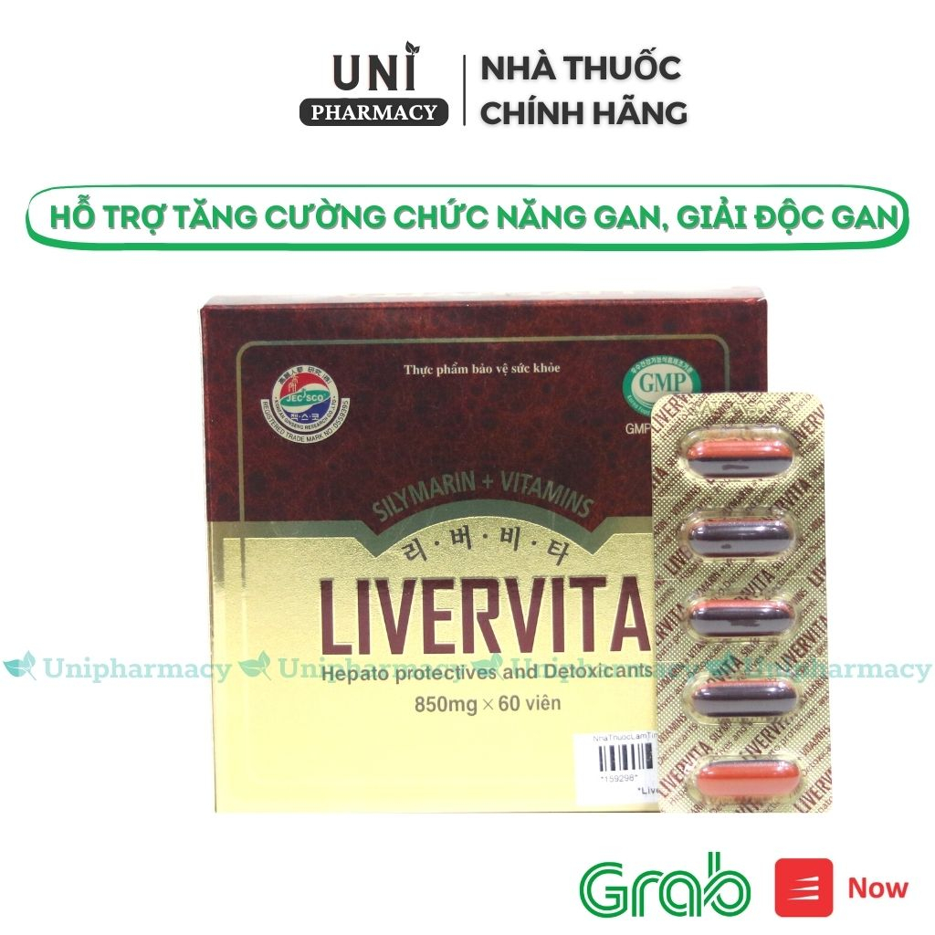 ✅ (Tặng Khẩu Trang Chất Chính Hãng ) Bổ Mát Gan Hàn Quốc Livervita, Bảo Vệ Tế Bào Gan, Giảm Dị Ứng, Mẩn Ngứa, (Hộp 60v)
