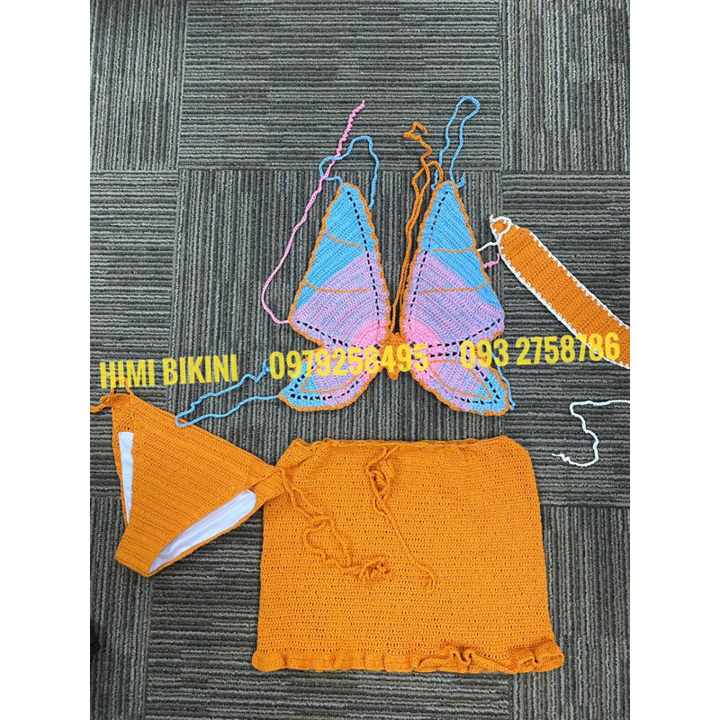 Set len phối màu siêu đẹp butterfly - cánh bướm, handmade