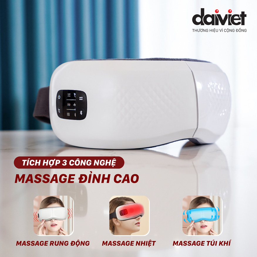 Máy Massage Mắt Cao Cấp Tan Bọng Mắt Giảm Đau Mắt DAIVIET DVMM-00001  - HỎA TỐC HCM