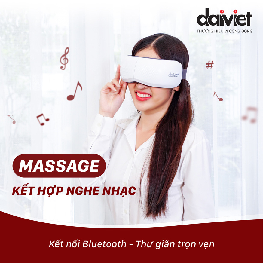 Máy Massage Mắt Cao Cấp Tan Bọng Mắt Giảm Đau Mắt DAIVIET DVMM-00001  - HỎA TỐC HCM