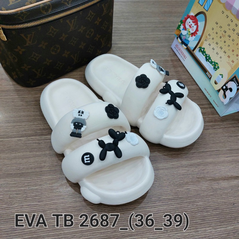 Dép cross nữ 2 quai, Dép, Dép bánh mì chống trơn trượt