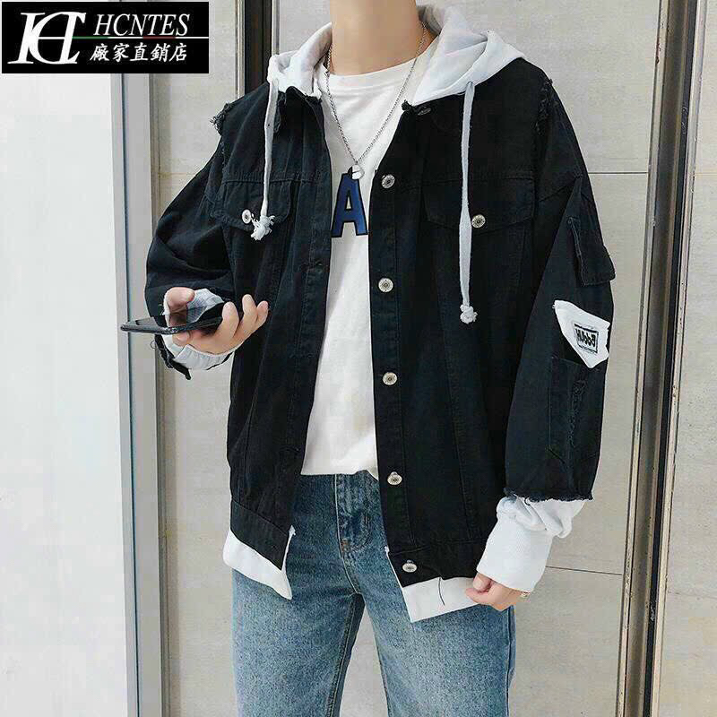 Áo khoác jean Unisex có nón phối màu dành cho nữ nam M568-AN STORE