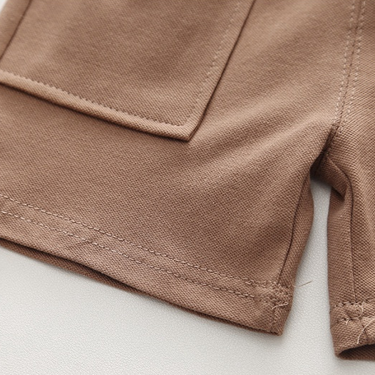 Set đồ bé trai áo sơ mi tay ngắn họa tiết quần đùi MINTSCLOSET Mint's Closet màu kem mùa hè bé 1 2 3 4 5 tuổi - TN3188