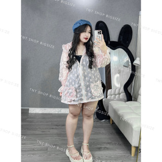 ÁO KHOÁC TƠ NHÚN HOA [TNT SHOP BIGSIZE 60KG 90KG]