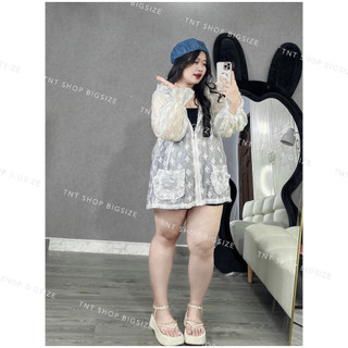 ÁO KHOÁC TƠ NHÚN HOA [TNT SHOP BIGSIZE 60KG 90KG]