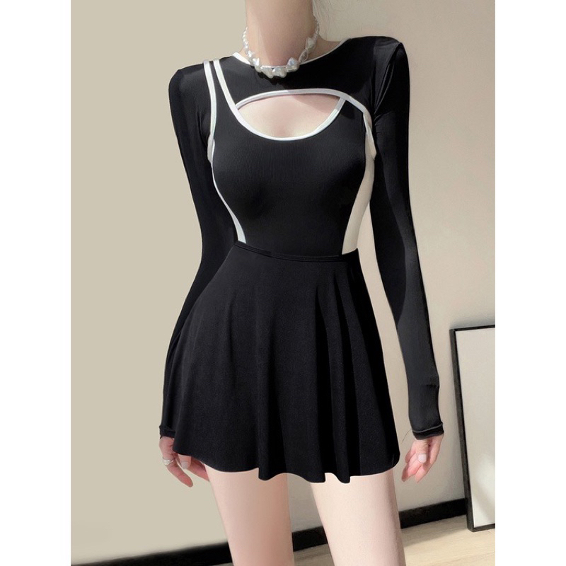 Bộ đồ bơi 3 mảnh đa phong cách kín đáo sexy, bikini dài tay kèm chân váy mặc rời