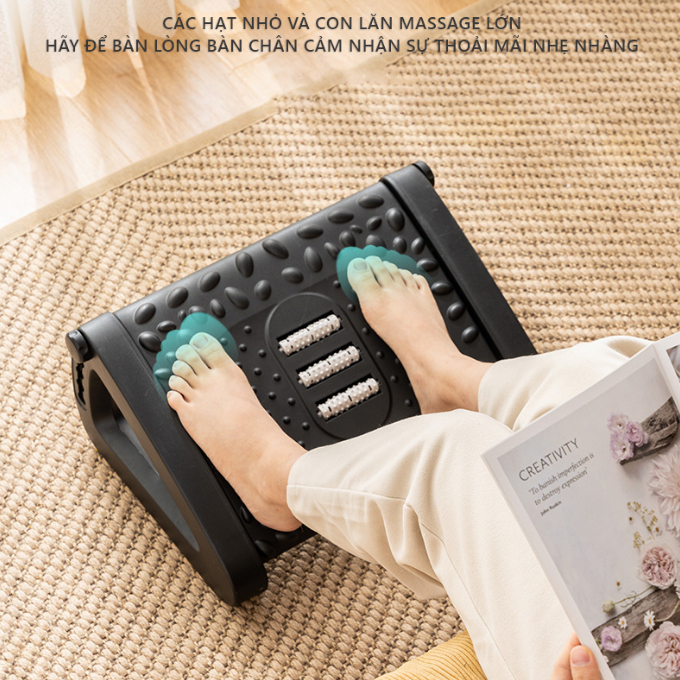 Ghế Kê Chân Mát-xa Công Thái Học Điều Chỉnh Đúng Dáng Ngồi Ergonomic Footrest SOHJA - SN62