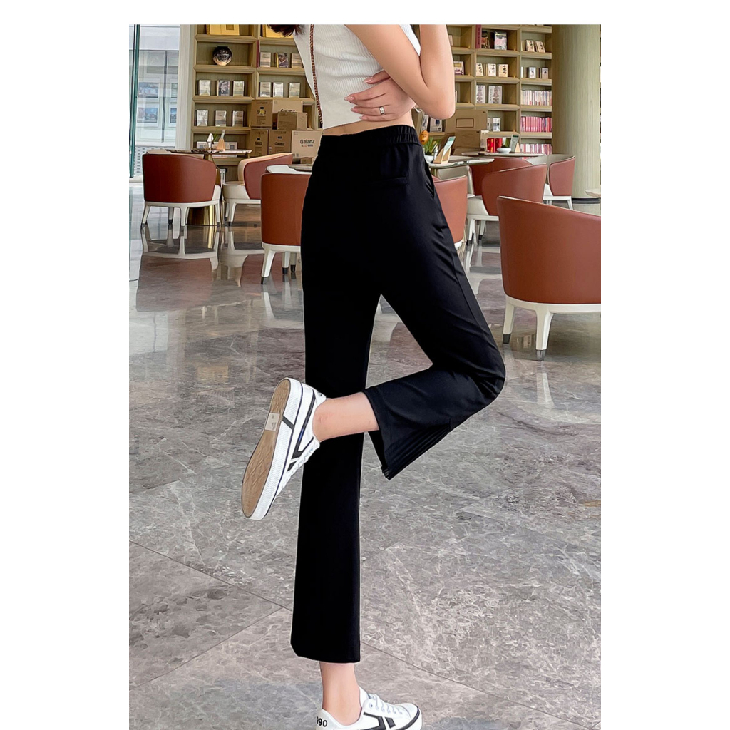 Quần nữ ống loe chất tuyết mưa siêu mát, quần nữ mùa hè tôn dáng