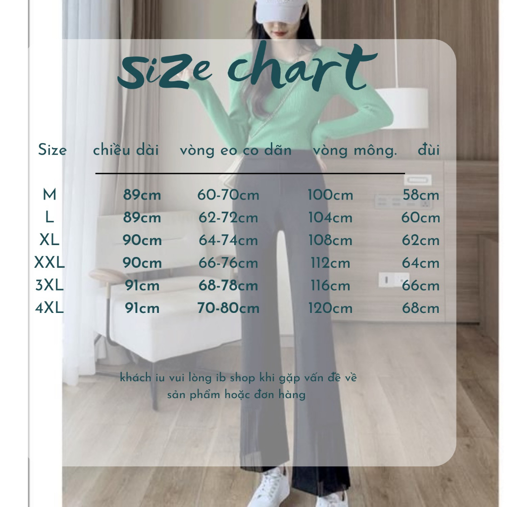 Quần nữ ống loe chất tuyết mưa siêu mát, quần nữ mùa hè tôn dáng