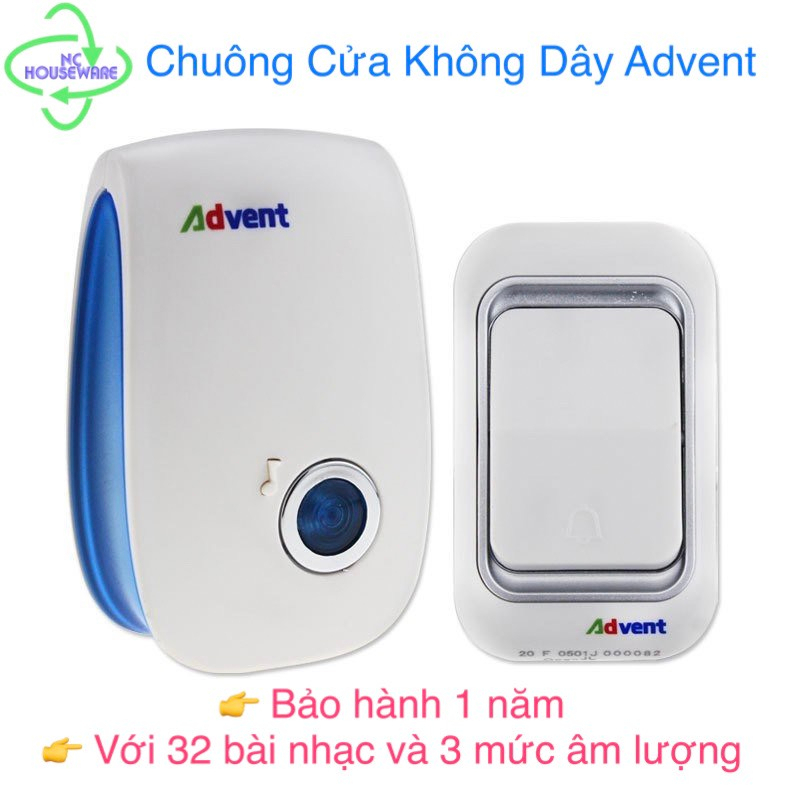 Chuông Cửa Advent E-228-2 điều khiển từ xa Chuông không dâyn