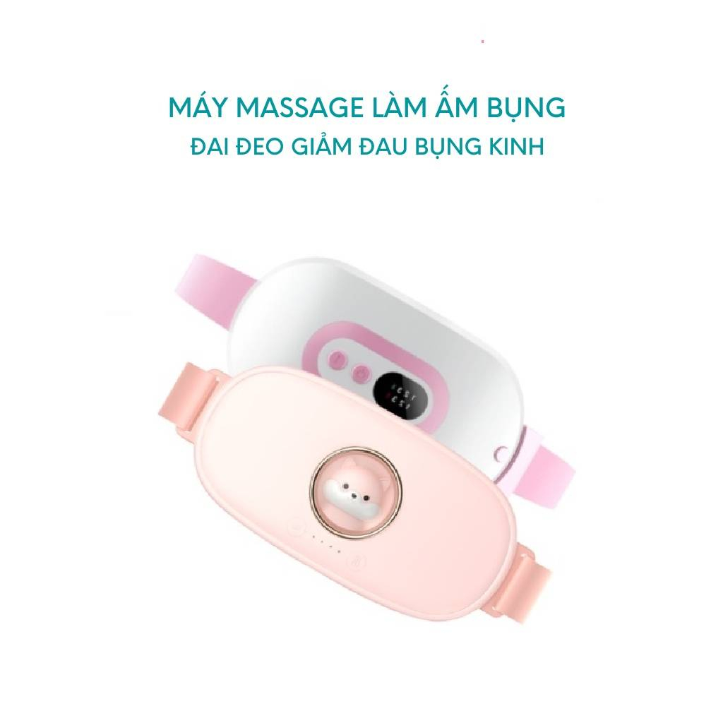 Máy Massage Làm Ấm Bụng Đai Đeo Giảm Đau Bụng Kinh Nguyệt, Làm Ấm Tử Cung Cho Phụ Nữ Đến Kì Bảo Hành [3 Tháng]