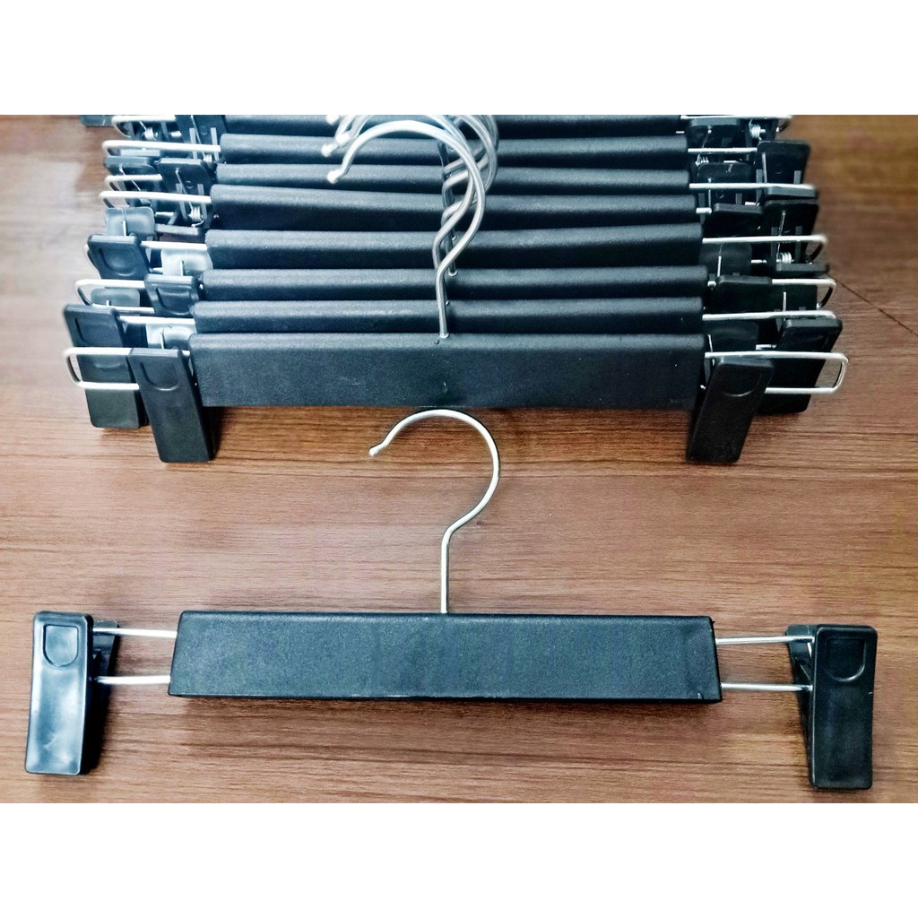 COMBO 10 MÓC NHỰA KẸP QUẦN ÁO MÀU ĐEN DÀI 30CM, ĐẦU MÓC THÉP KHÔNG GỈ XOAY 360 ĐỘ TIỆN DỤNG