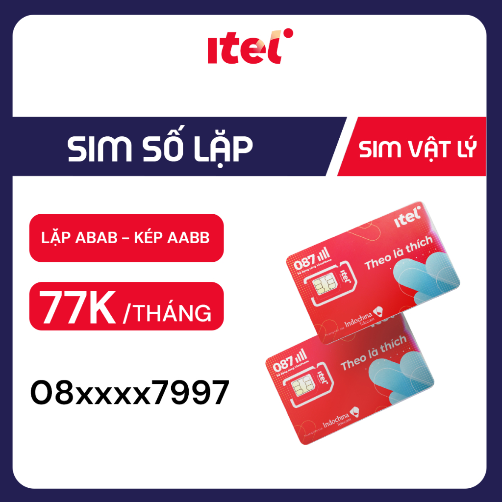 SIM số lặp ABAB, số kép AABB - Cam kết sử dụng 12 tháng