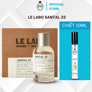 Nước hoa nam nữ Le Labo Santal 33 chiết 10ml tinh dầu nước hoa thơm lâu độc đáo bí ẩn