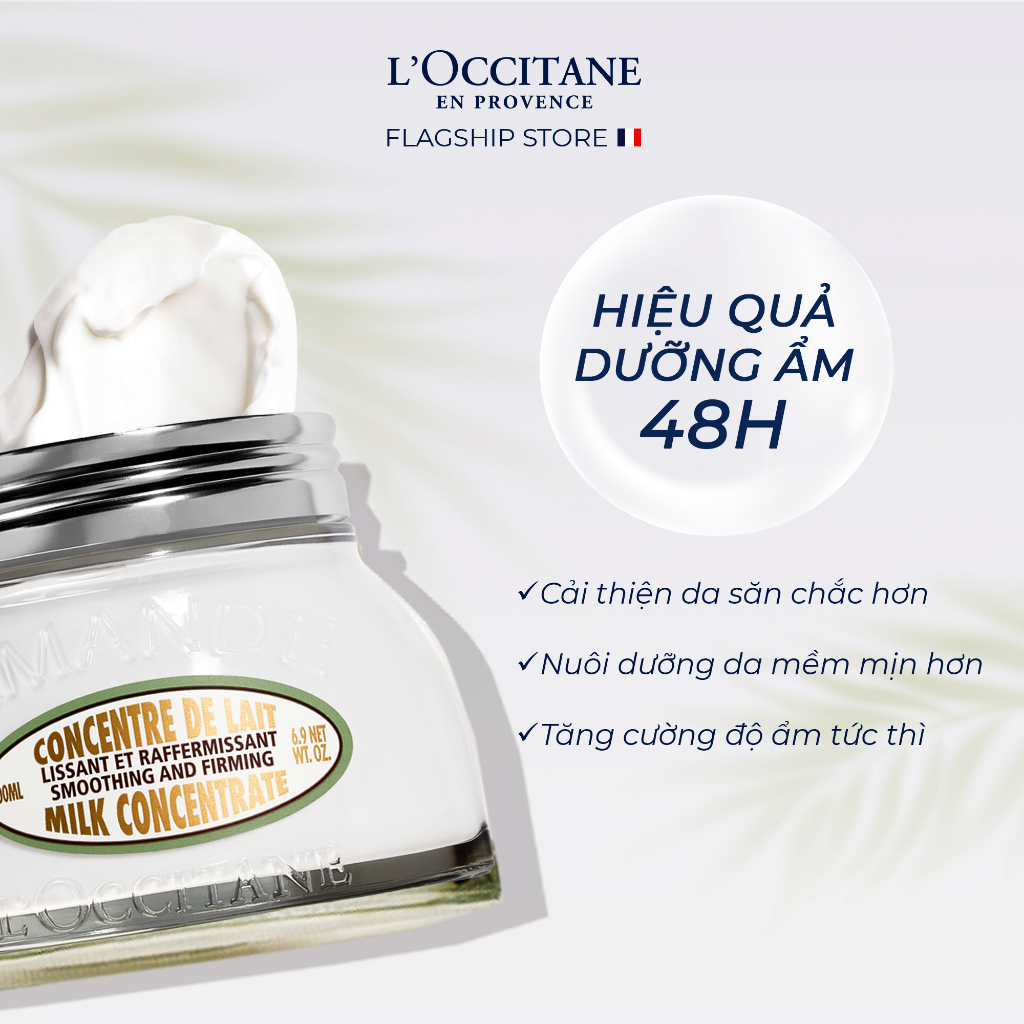 Kem Dưỡng Ẩm Săn Chắc Da Hạnh Nhân L'Occitane Almond Milk Concentrate 200ml - Refill