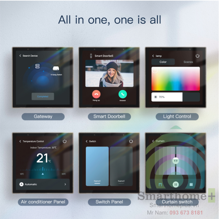 Trung Tâm Zigbee Có Màn Hình Cảm Ứng 4 Inch WiFi Tuya THA7