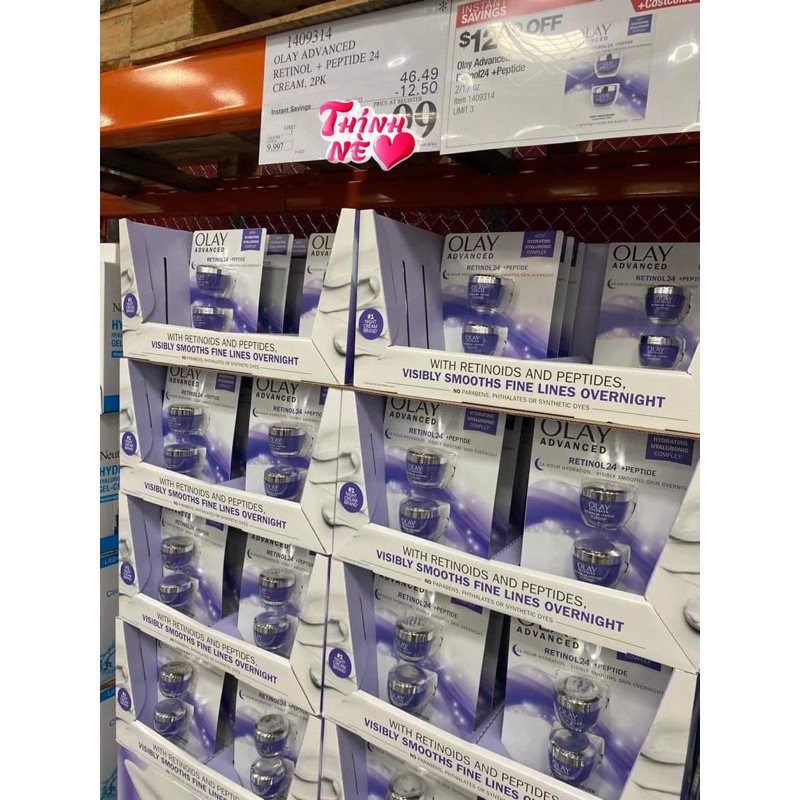 Set 2 Kem dưỡng trắng sáng cấp ẩm Olay Retinol 24  Night Moisturizer 48g