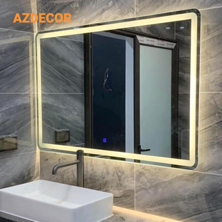 Gương Soi Nhà Tắm, Gương Đèn Led Phun Cát KT60x80cm