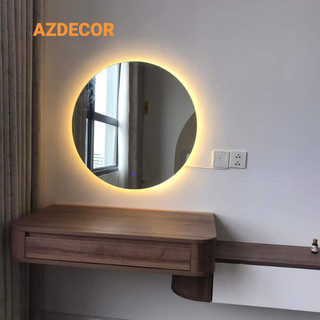  Gương tròn treo tường - Gương tròn Led Hậu Có Móc Treo - Đường Kính 40-50-60cm Phôi Gương Cao Cấp  Đủ Phụ Kiện  