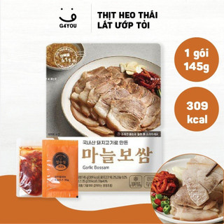 Thịt heo thái lát ướp tỏi gói 145g
