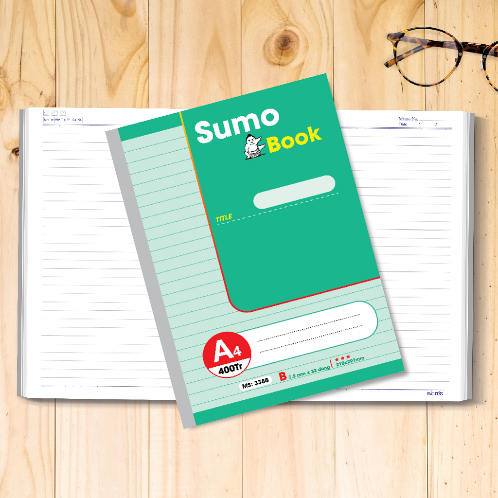 Sổ may gáy SUMO A4 Hải Tiến 200 trang 3361 - Bìa bồi cao cấp (210x297mm)