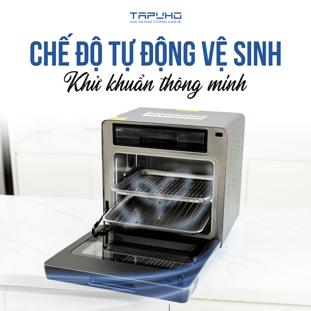 Nồi Chiên Hơi Nước TAPUHO TSF16 | 16L | 2800W | 60 Chương Trình Nấu | Bảo Hành Chính Hãng 24 Tháng