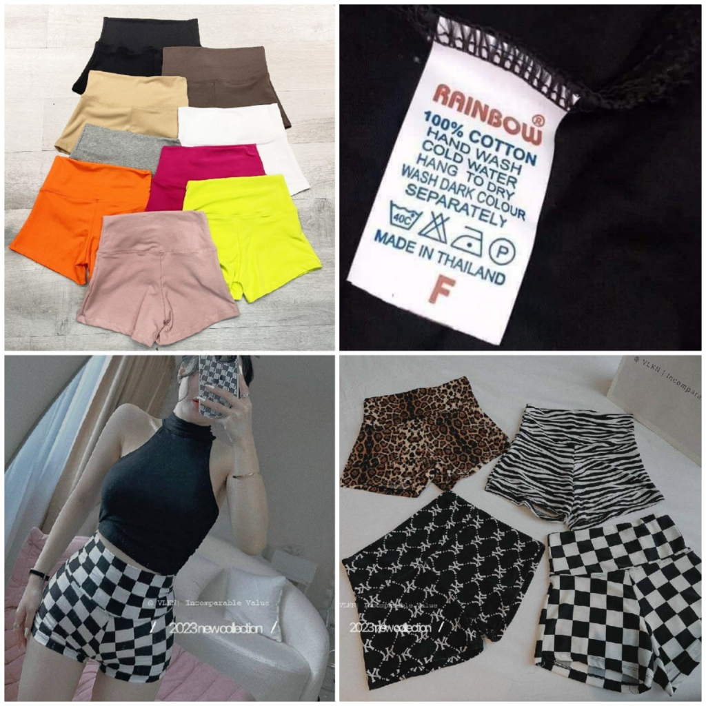 Quần tập gym lưng cao dày chuẩn thun RAINBOW thái