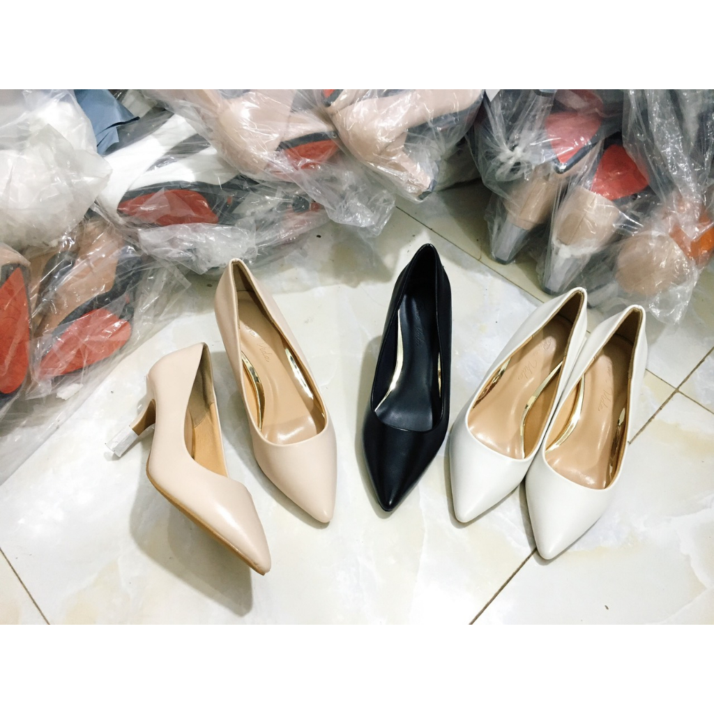 ẢNH THẬT Giày cao gót nữ 7 phân đủ màu trẻ đẹp phù lợp mọi lứa tuổi