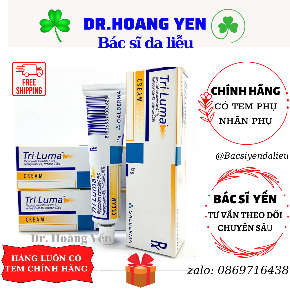 Kem Triluma Mỹ Hỗ Trợ Giảm Nám, Tàn Nhang, Sáng Da Chống Lão Hoá - bs Yến da liễu
