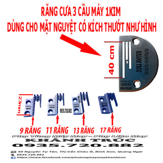 Răng cưa 3 cầu RĂNG MỊN HOẶC THƯA máy may công nghiệp 1kim
