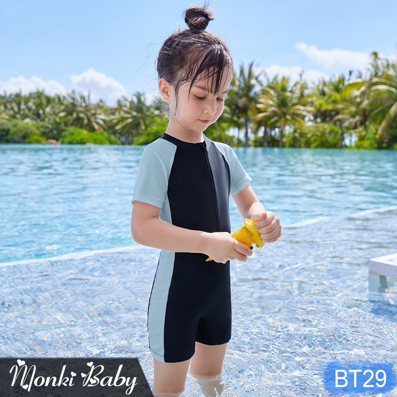 Đồ bơi đôi cho mẹ và bé gái, dáng liền thân quần short đùi khoẻ đẹp, có kèm chân váy rời nữ tính, bộ bơi mẹ con | BT29