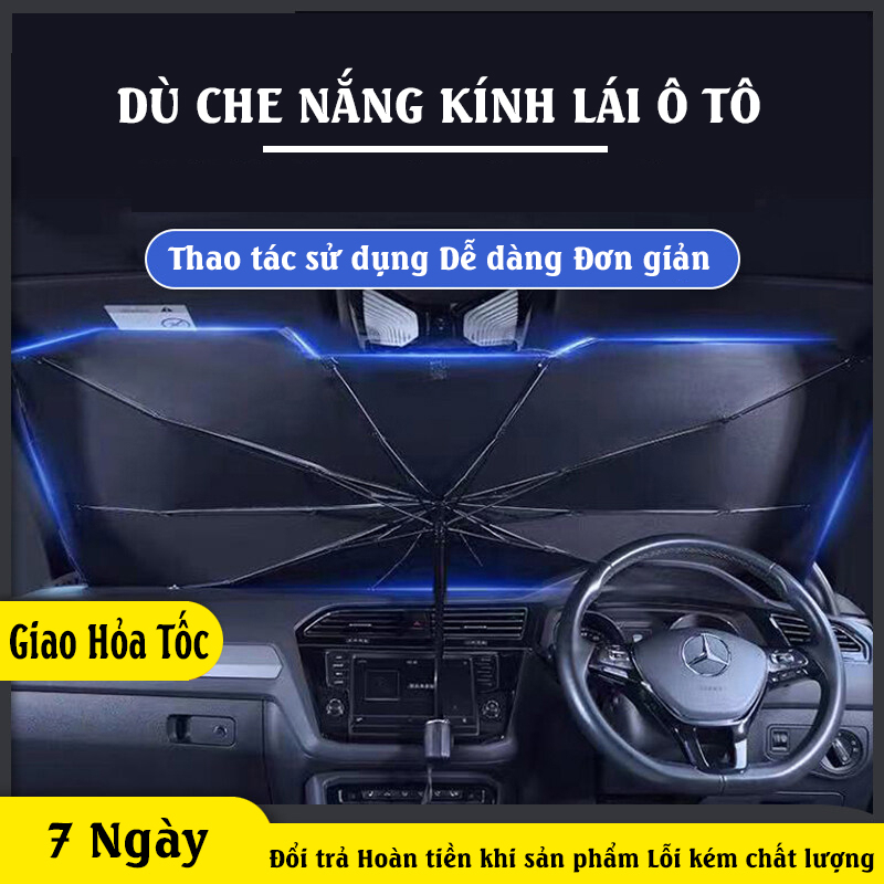 Dù Ô Che Nắng Kính Lái Ô Tô - Ô Che Nắng Kính Lái Ô Tô phủ bạc cao cấp Cách nhiệt Chống nắng Chống Tia UV