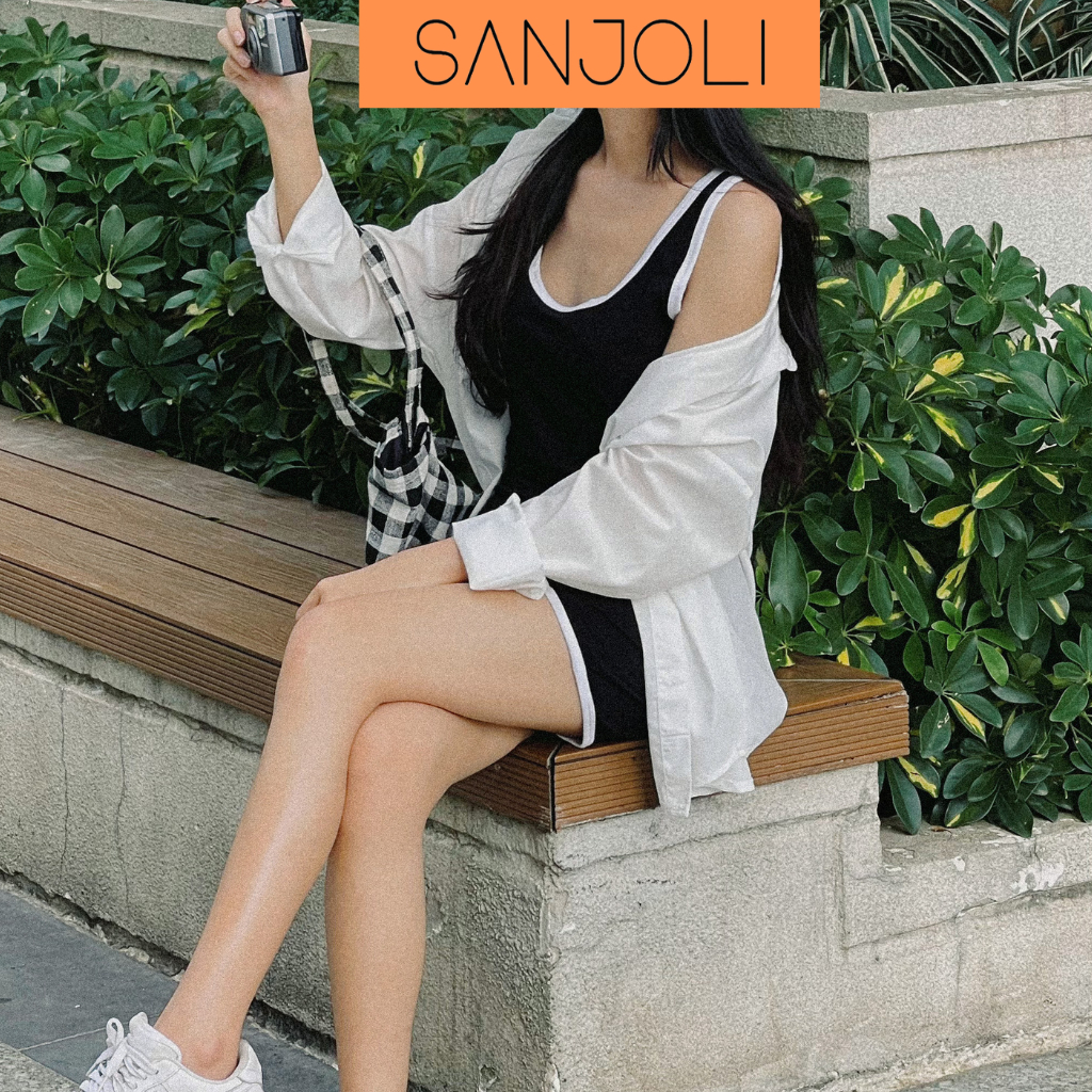 SET Dory Body, Jumpsuit, Body Suit SANJOLI Đồ Bikini Basic Dễ mặc Hai Màu Đen Xám Vải Thun Cao Cấp 2023 Mã VD036