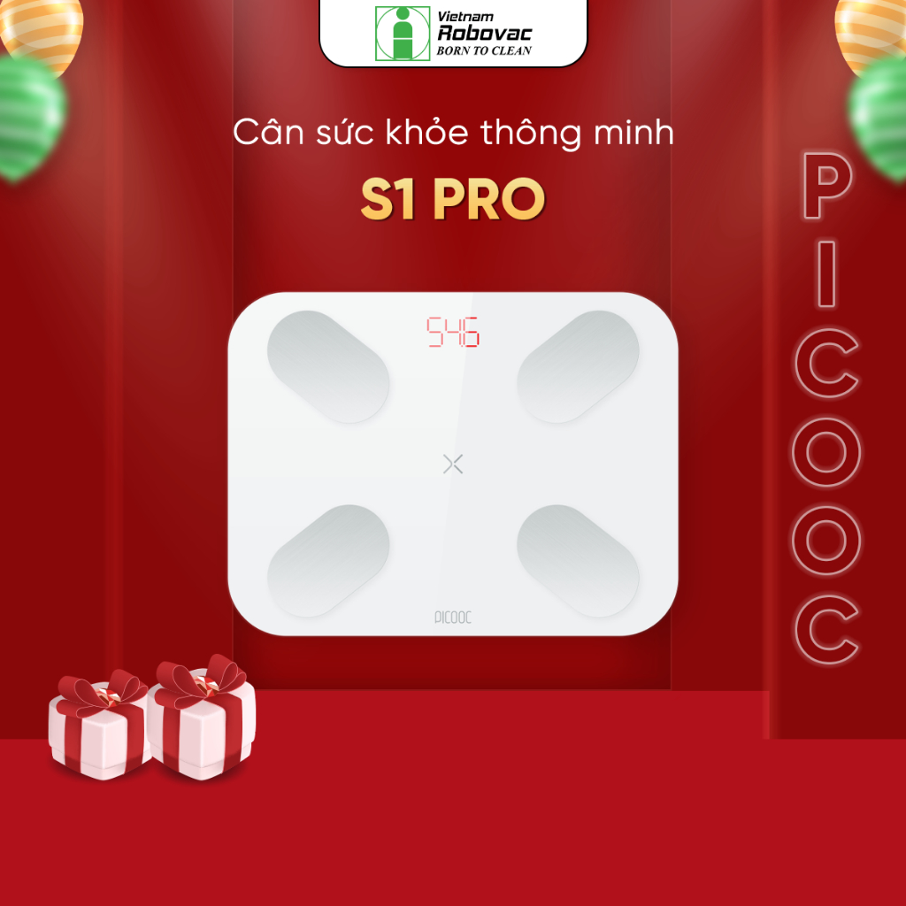 Cân Điện Tử Thông Minh PICOOC S1 Pro - Phiên Bản Quốc Tế - APP Tiếng Việt - Phân Tích Cơ Thể 13 Chỉ Số - BH 12 Tháng.