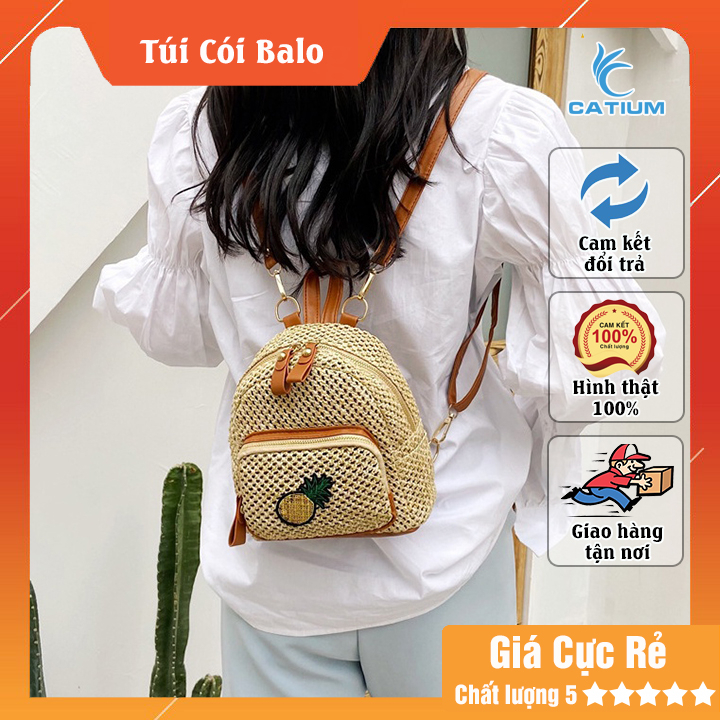 Túi Cói Balo Thơm Đựng Phụ Kiện Đi Du Lịch Tiện Lợi Cho Các Nàng, Giao Hàng Nhanh, Lỗi 1 Đổi 1